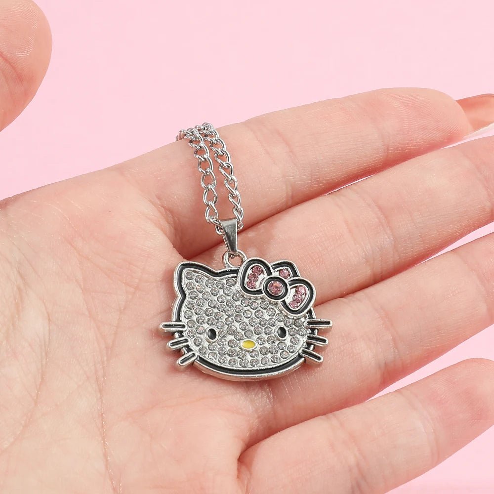 Hello Kitty Silver Plated Charm Pendant Necklace - Taylor K Shop