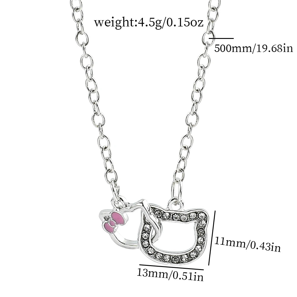 Hello Kitty Silver Plated Charm Pendant Necklace - Taylor K Shop