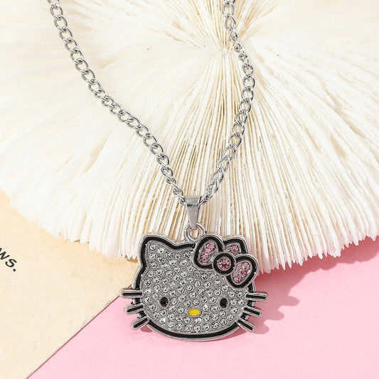 Hello Kitty Silver Plated Charm Pendant Necklace - Taylor K Shop