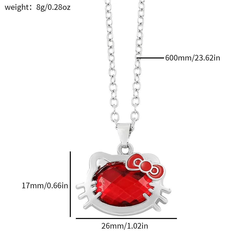 Hello Kitty Silver Plated Charm Pendant Necklace - Taylor K Shop
