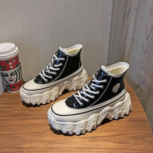 High - top autumn daisy shoes - Taylor K Shop