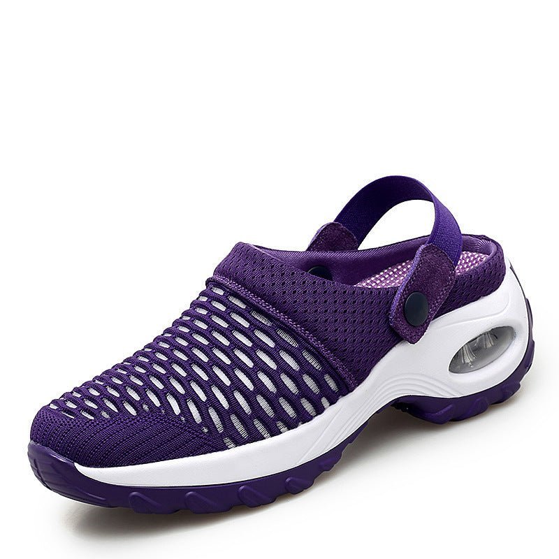 Hollow Out Shoes Mesh Casual Air Cushion Increased Sandals And Slippers - Taylor K Shop