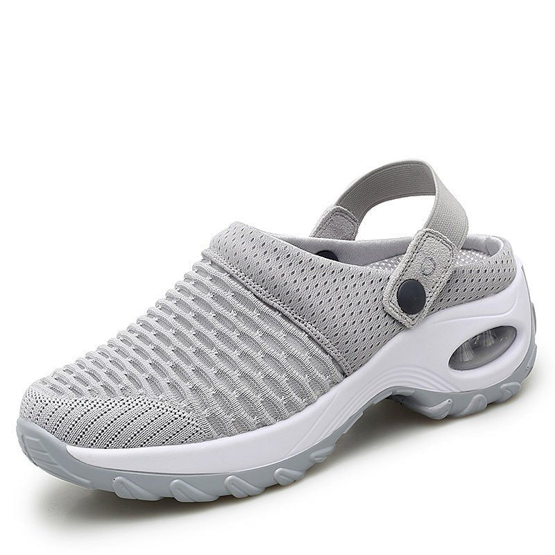 Hollow Out Shoes Mesh Casual Air Cushion Increased Sandals And Slippers - Taylor K Shop
