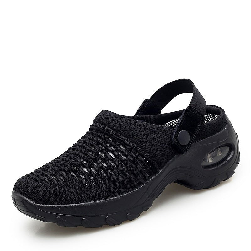Hollow Out Shoes Mesh Casual Air Cushion Increased Sandals And Slippers - Taylor K Shop
