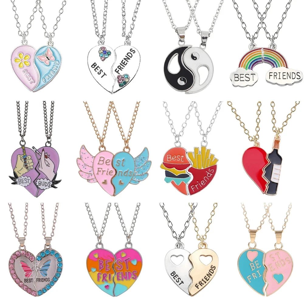 Honey Love BFF Heart Pendant Necklace Set for Friends - Taylor K Shop