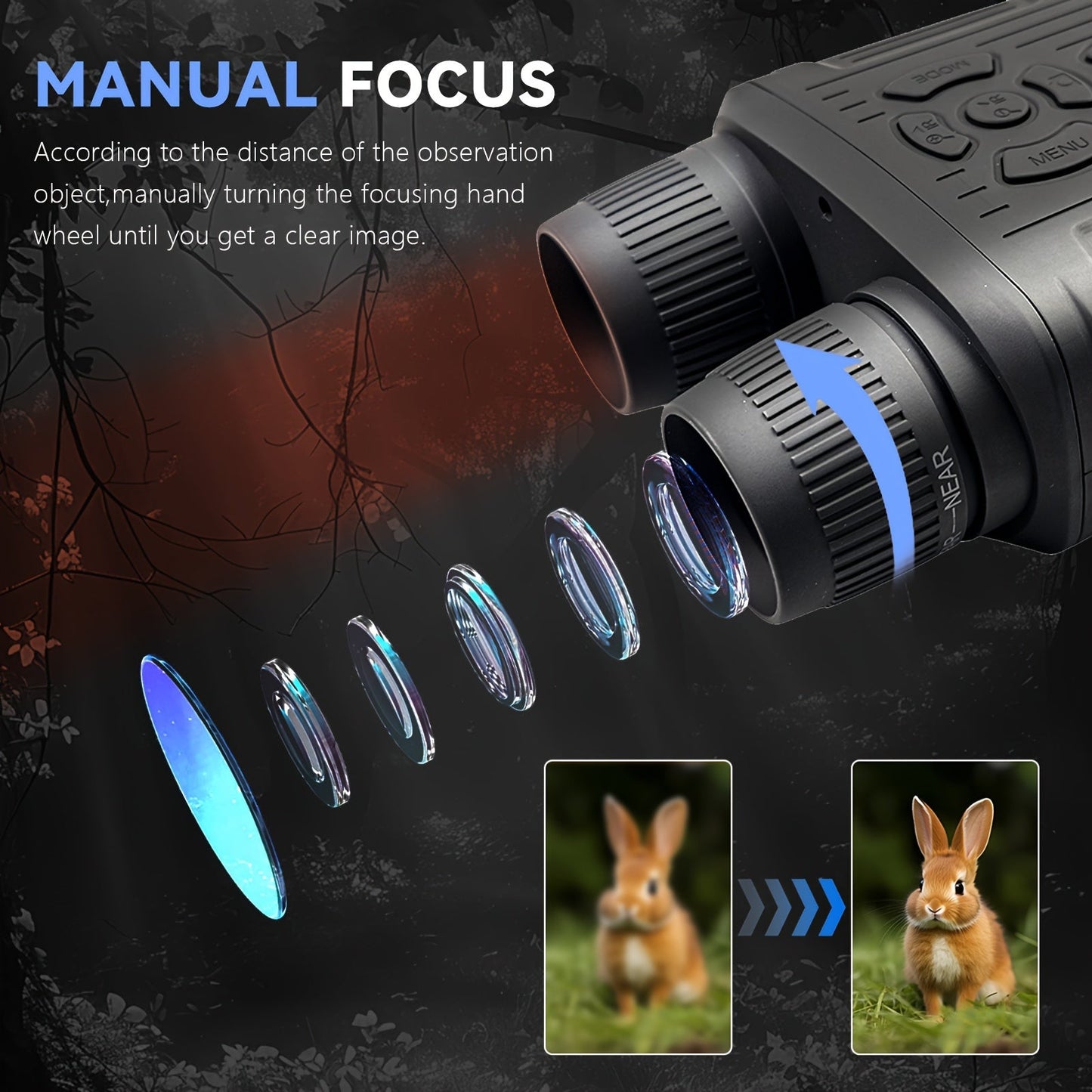 Infrared Night Vision Binoculars with 32GB Card for Camping Hunting - Taylor K Shop
