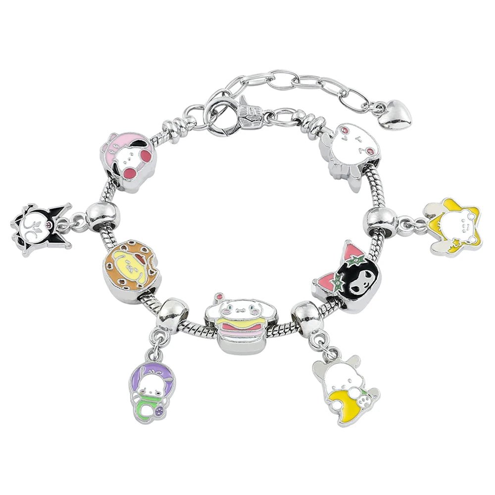 Kawaii Hello Kitty GoldPlated Charm Bracelet for Women - Taylor K Shop
