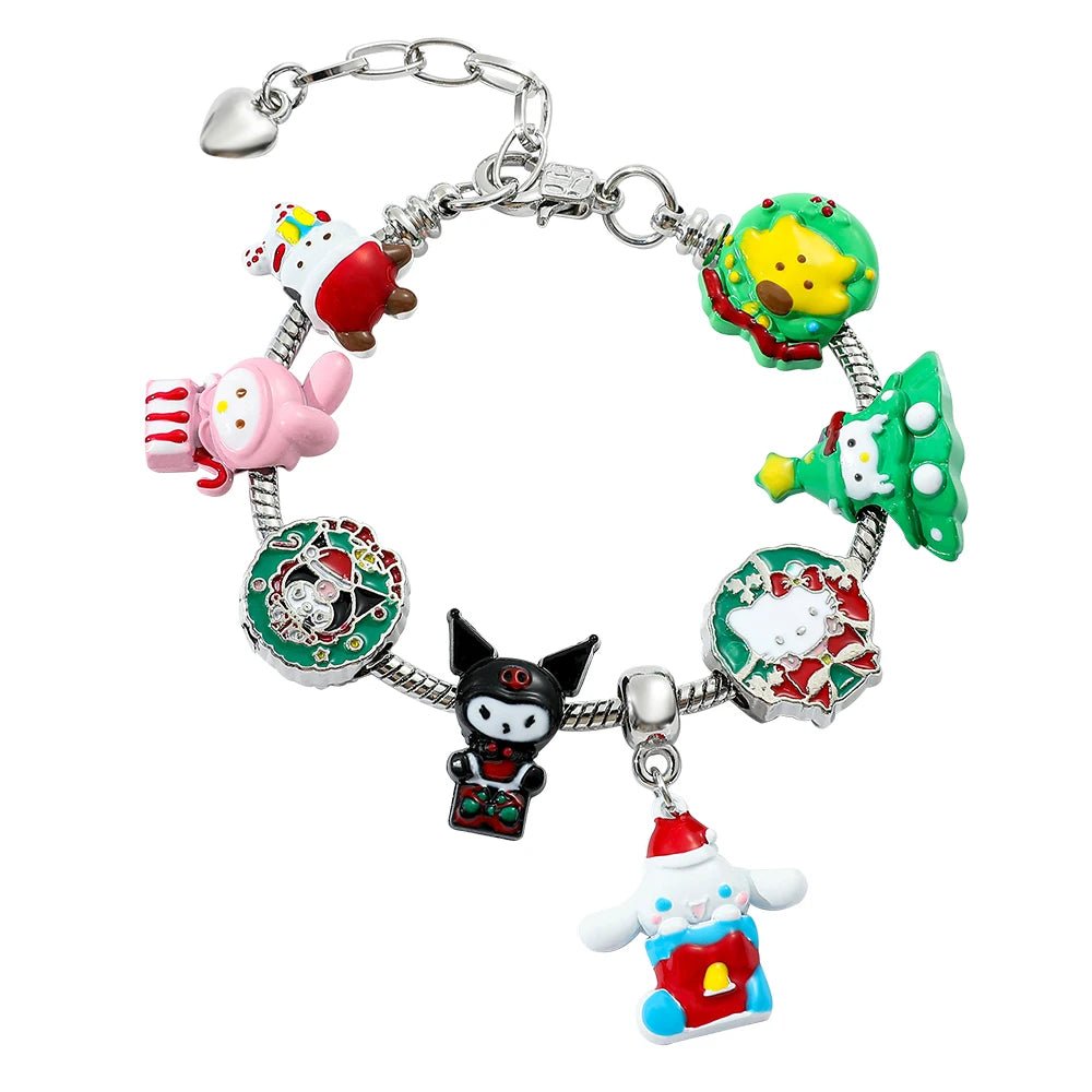 Kawaii Hello Kitty GoldPlated Charm Bracelet for Women - Taylor K Shop