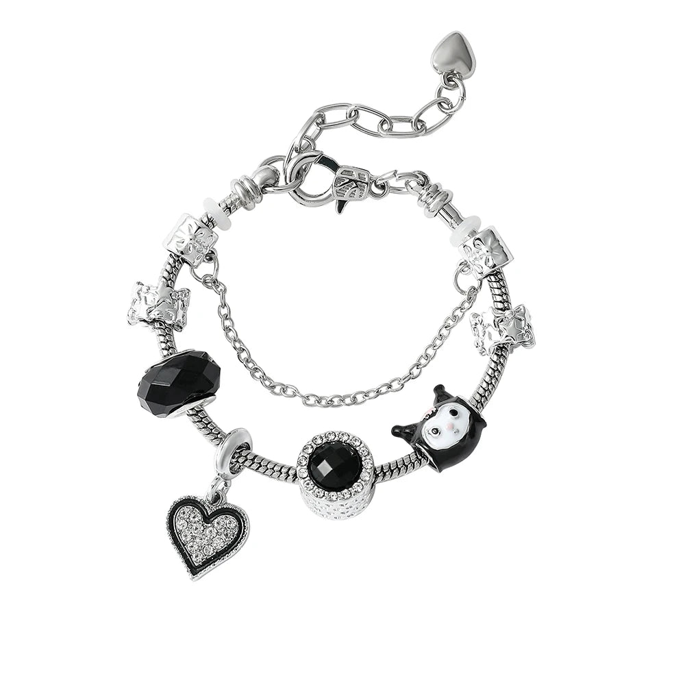 Kawaii Hello Kitty GoldPlated Charm Bracelet for Women - Taylor K Shop