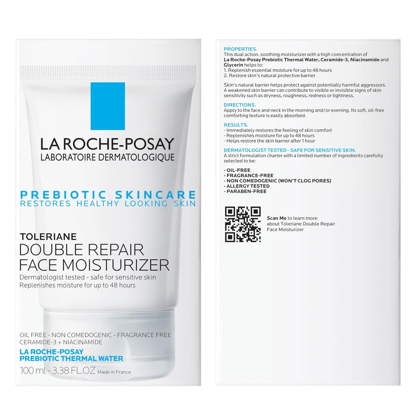 La Roche - Posay Toleriane Double Repair Face Moisturizer, Daily Moisturizer Face Cream with Ceramide and Niacinamide for All Skin Types, Oil Free, Fragrance Free - Taylor K Shop