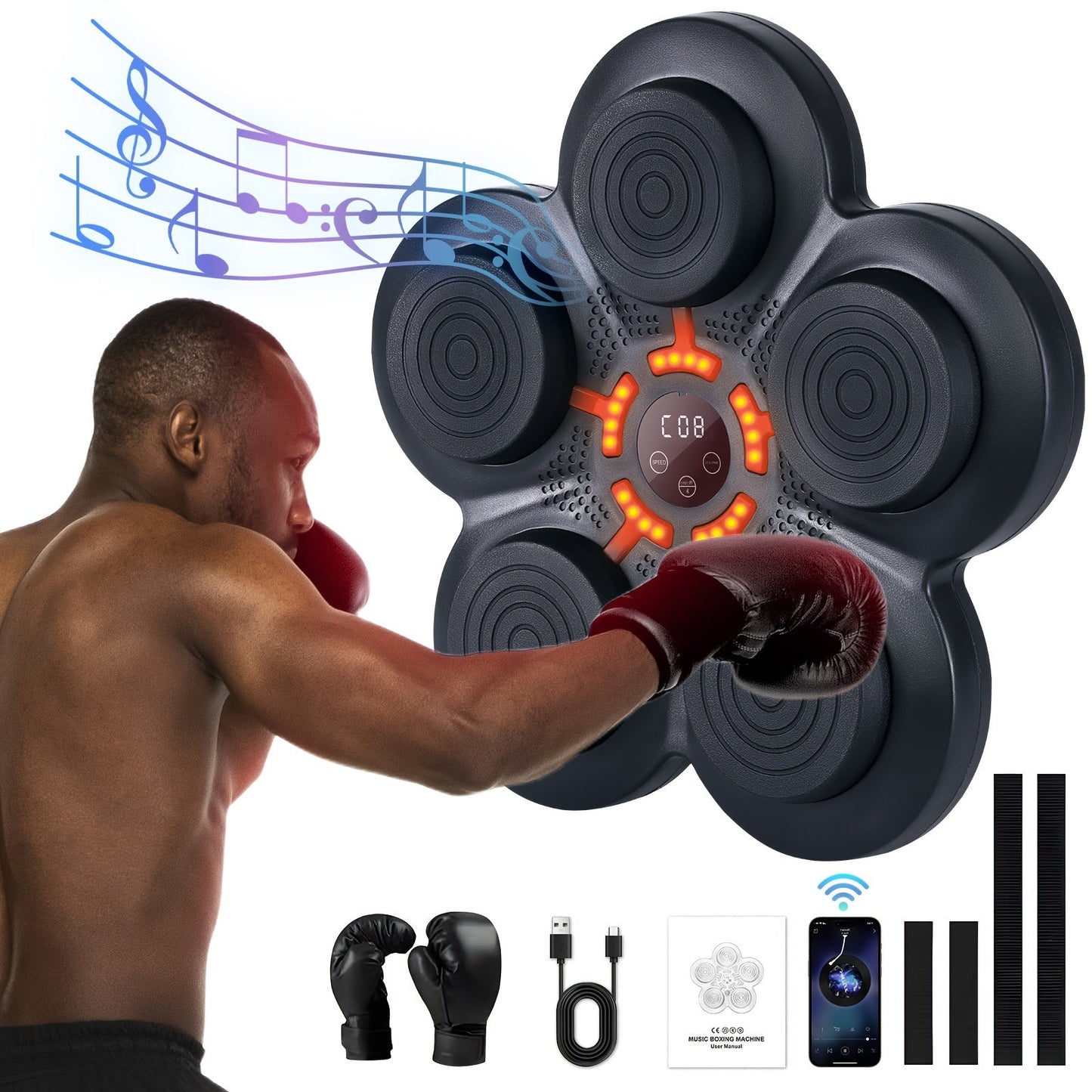 LOVEWE Interactive Music Boxing Trainer with LED Sound - Taylor K Shop