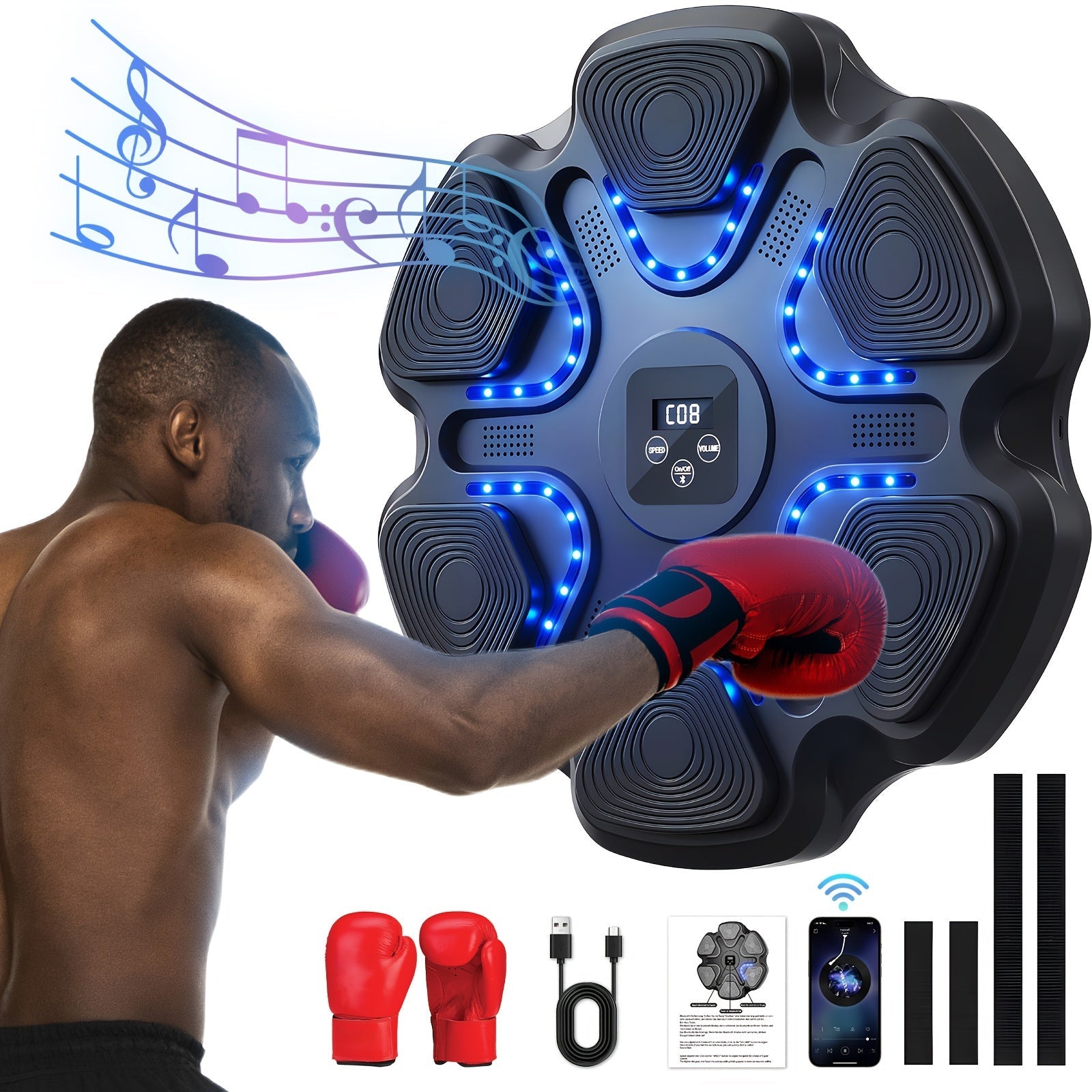 LOVEWE Interactive Music Boxing Trainer with LED Sound - Taylor K Shop