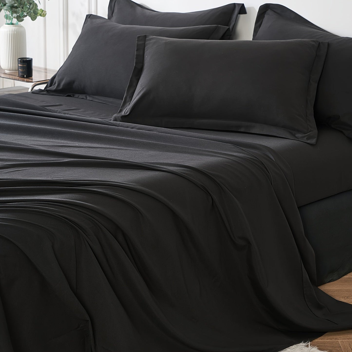 Luxurious 7Piece Checkered Queen Comforter Set AllSeason - Taylor K Shop