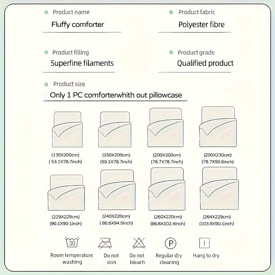 Luxurious AllSeason Taffeta Comforter Soft Thick Washable - Taylor K Shop