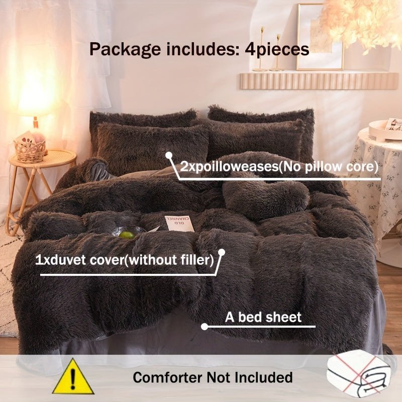 Luxurious Cozy King Plush Bedding Set Warm SkinFriendly - Taylor K Shop
