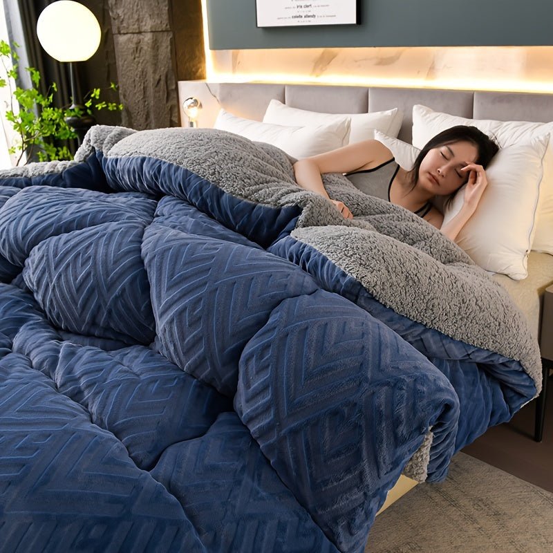 Luxurious Embossed Velvet Winter Comforter UltraSoft and Warm - Taylor K Shop