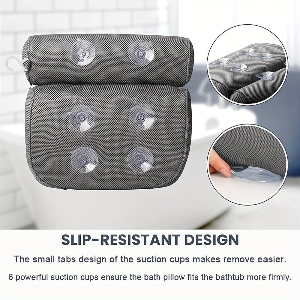 Luxurious NonSlip Bathtub Pillow with Suction Cups - Taylor K Shop
