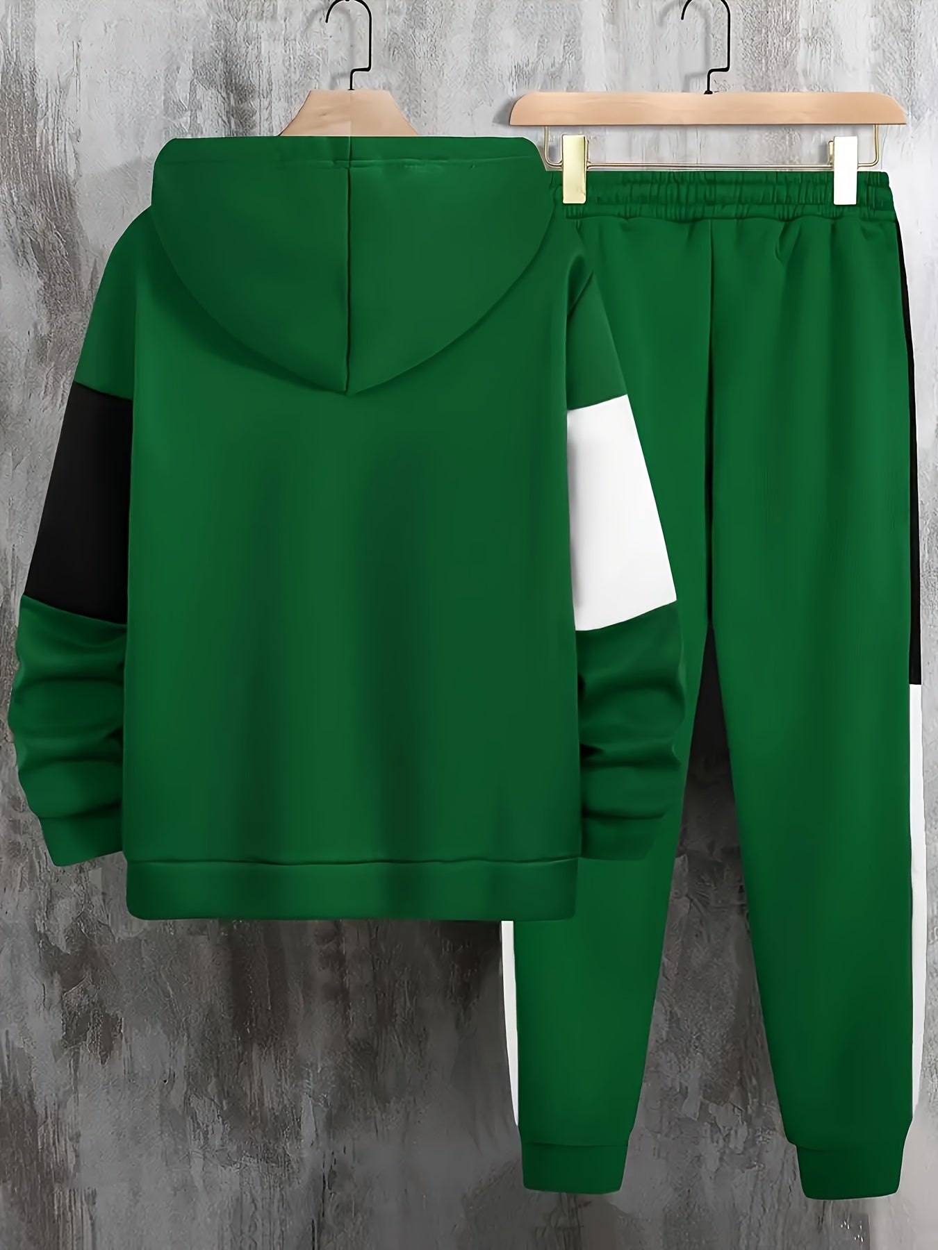 Mens Color Block Hoodie Pants Set Plus Size - Taylor K Shop