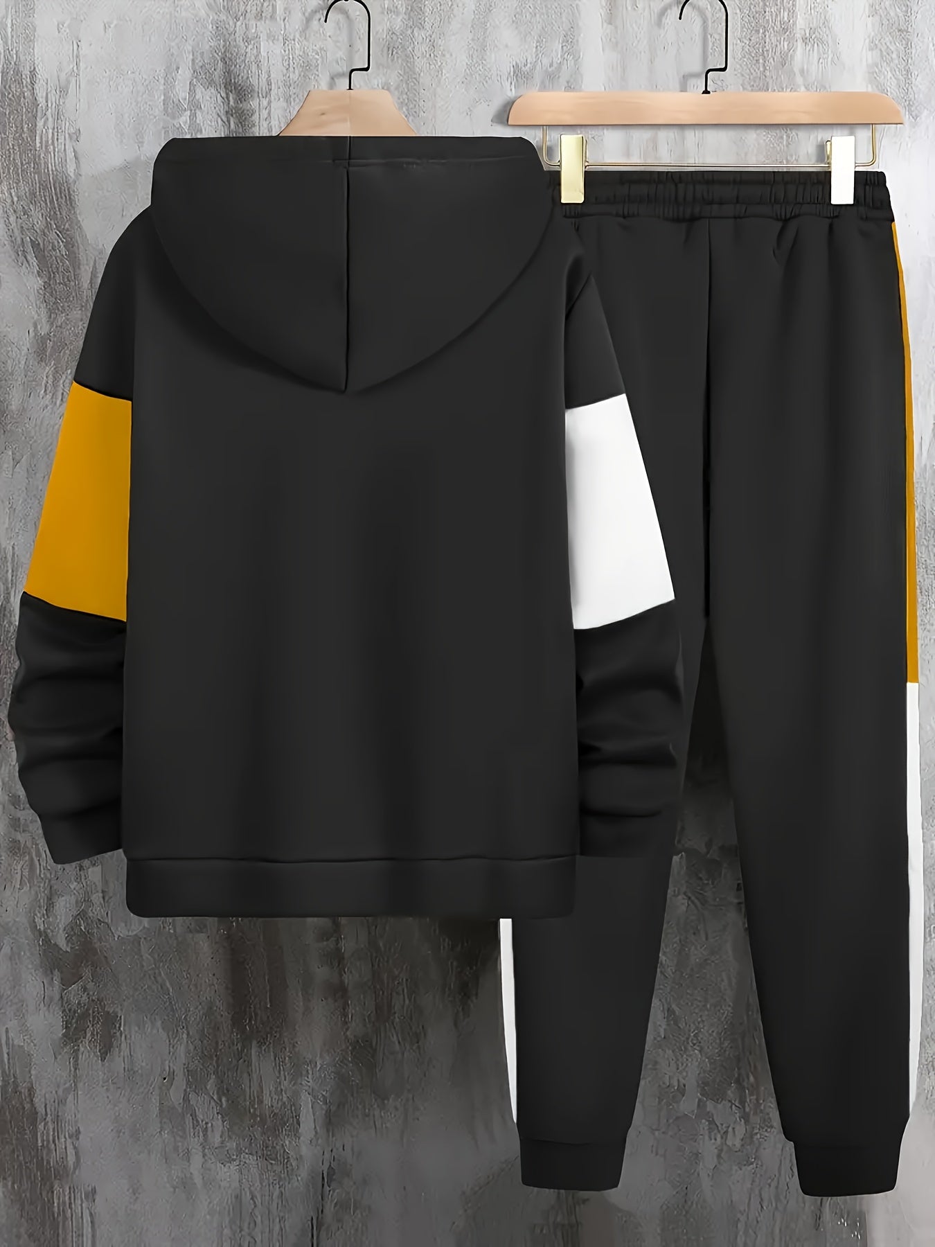 Mens Color Block Hoodie Pants Set Plus Size - Taylor K Shop