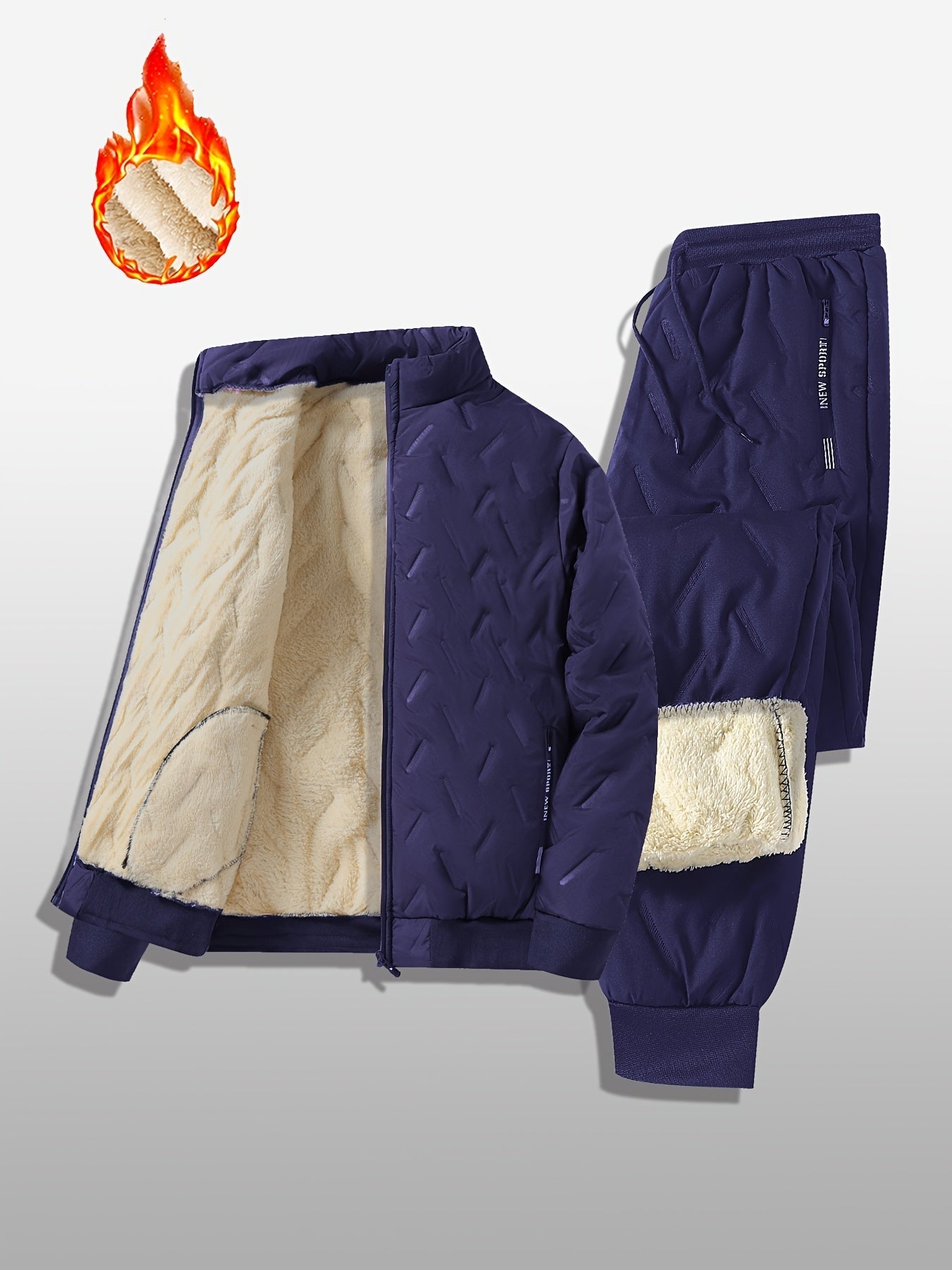 Mens FleeceLined Winter Sports Suit Warm Stylish - Taylor K Shop