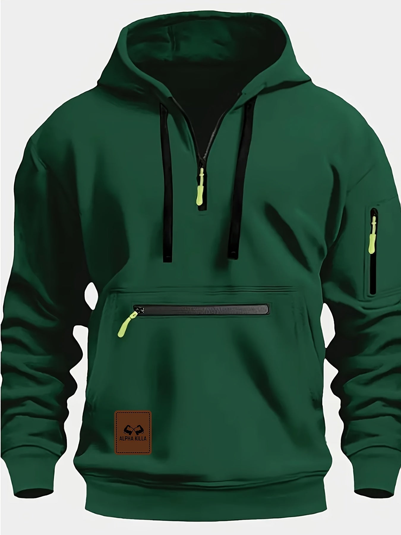 Mens HalfZip Hoodie with Kangaroo Pocket - Taylor K Shop