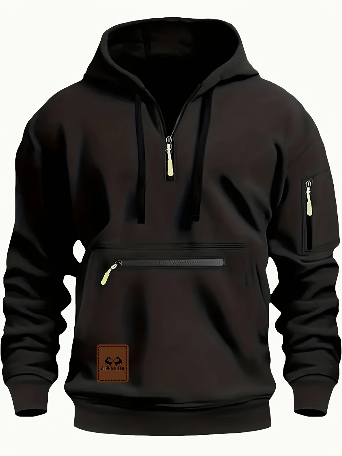 Mens HalfZip Hoodie with Kangaroo Pocket - Taylor K Shop
