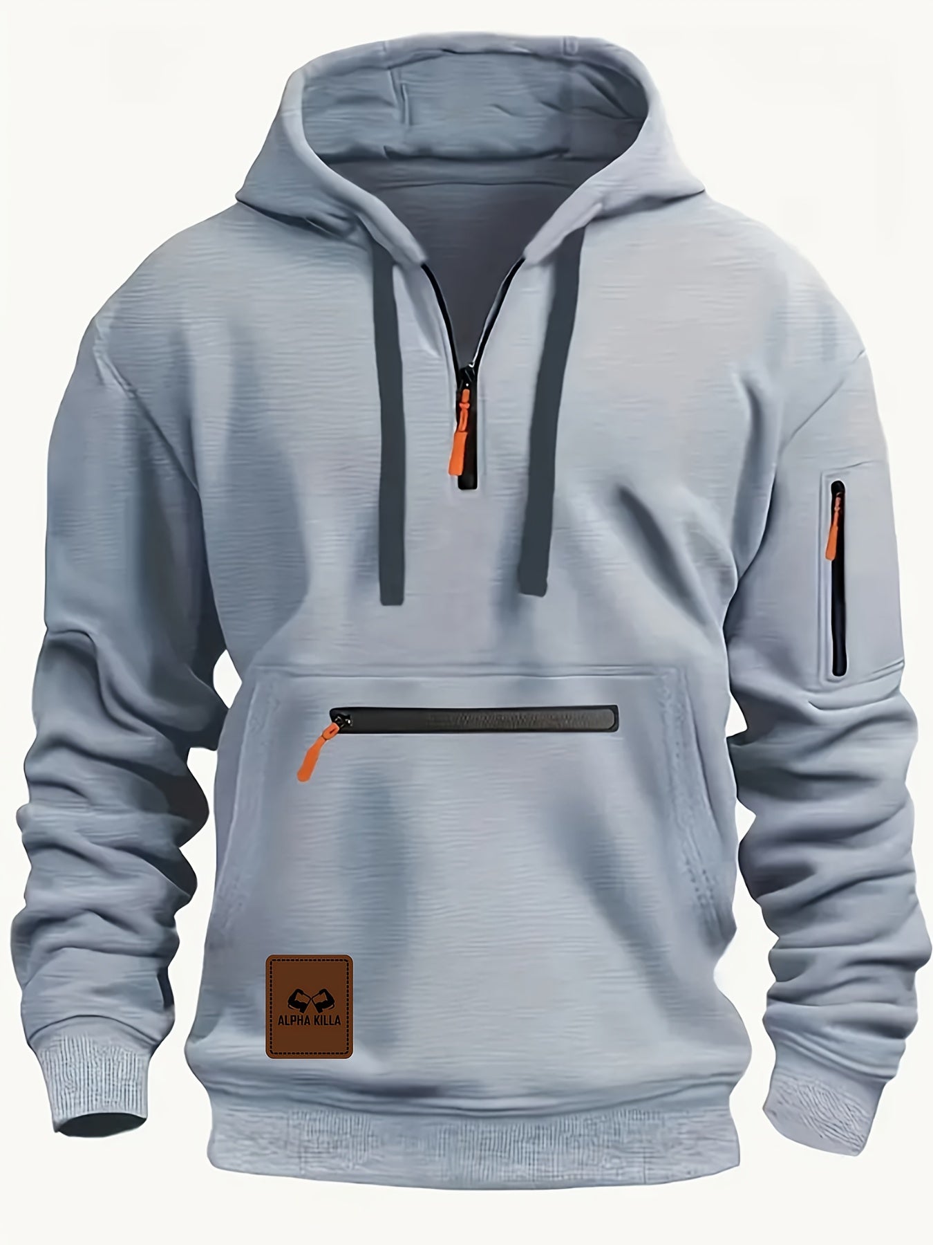 Mens HalfZip Hoodie with Kangaroo Pocket - Taylor K Shop