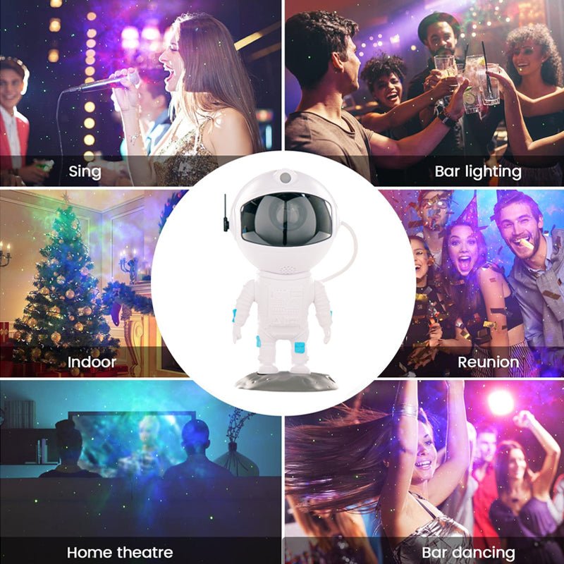 New Galaxy Projector Astronaut Starry Sky Projector Remote Control Music Laser - Taylor K Shop