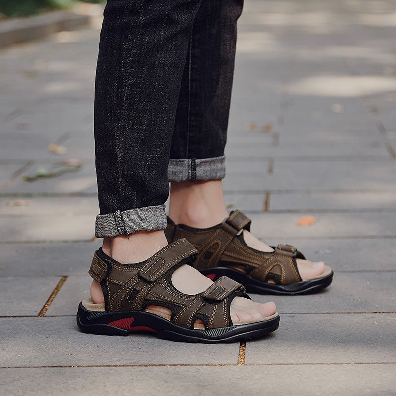 Outdoor Sandals Beach Leather Roman Sandals - Taylor K Shop