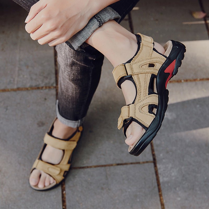 Outdoor Sandals Beach Leather Roman Sandals - Taylor K Shop