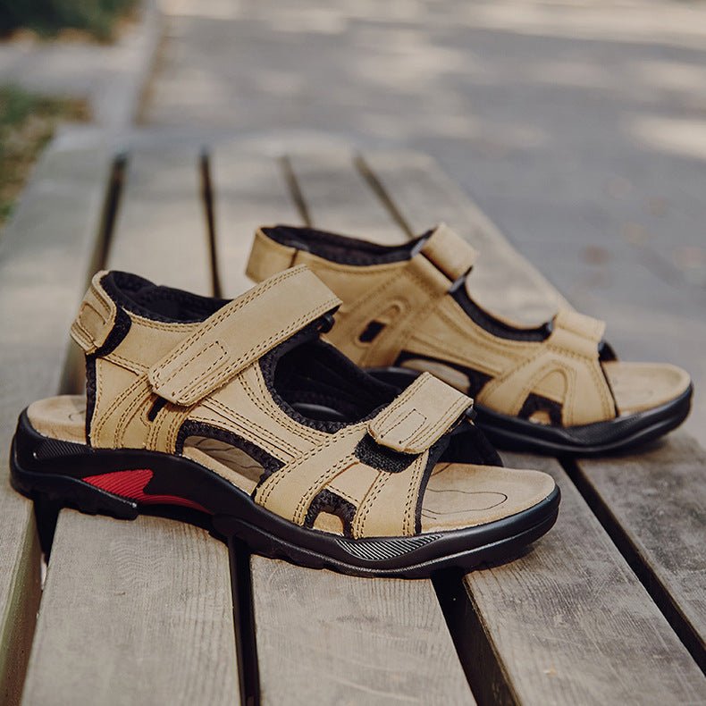 Outdoor Sandals Beach Leather Roman Sandals - Taylor K Shop