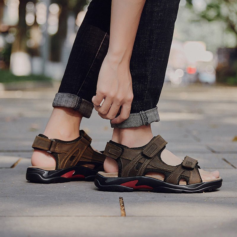Outdoor Sandals Beach Leather Roman Sandals - Taylor K Shop