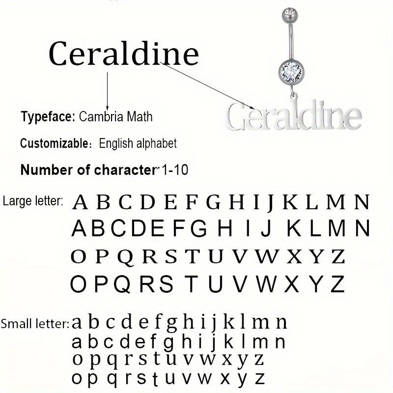 Personalized Heart Charm Belly Ring Perfect Birthday Gift - Taylor K Shop