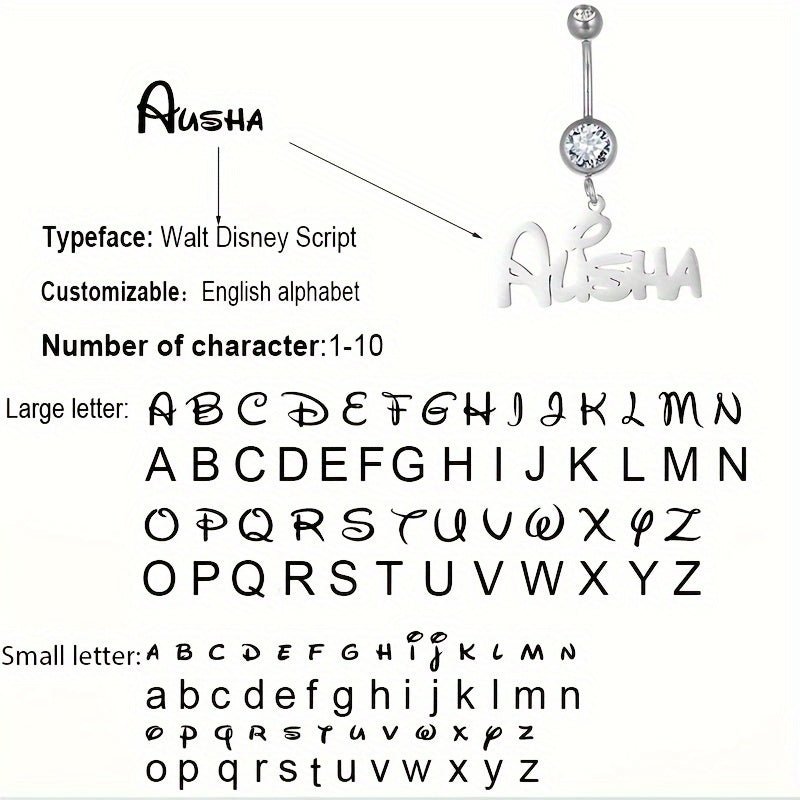 Personalized Heart Charm Belly Ring Perfect Birthday Gift - Taylor K Shop