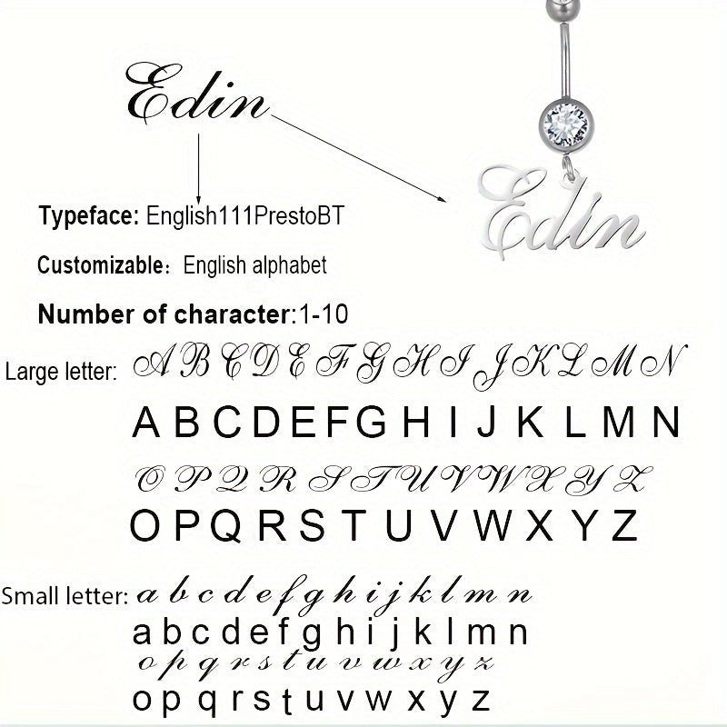 Personalized Heart Charm Belly Ring Perfect Birthday Gift - Taylor K Shop