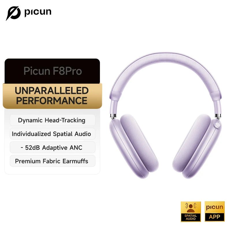 Picun F8 Pro ANC Wireless 3D Audio Headphones - Taylor K Shop