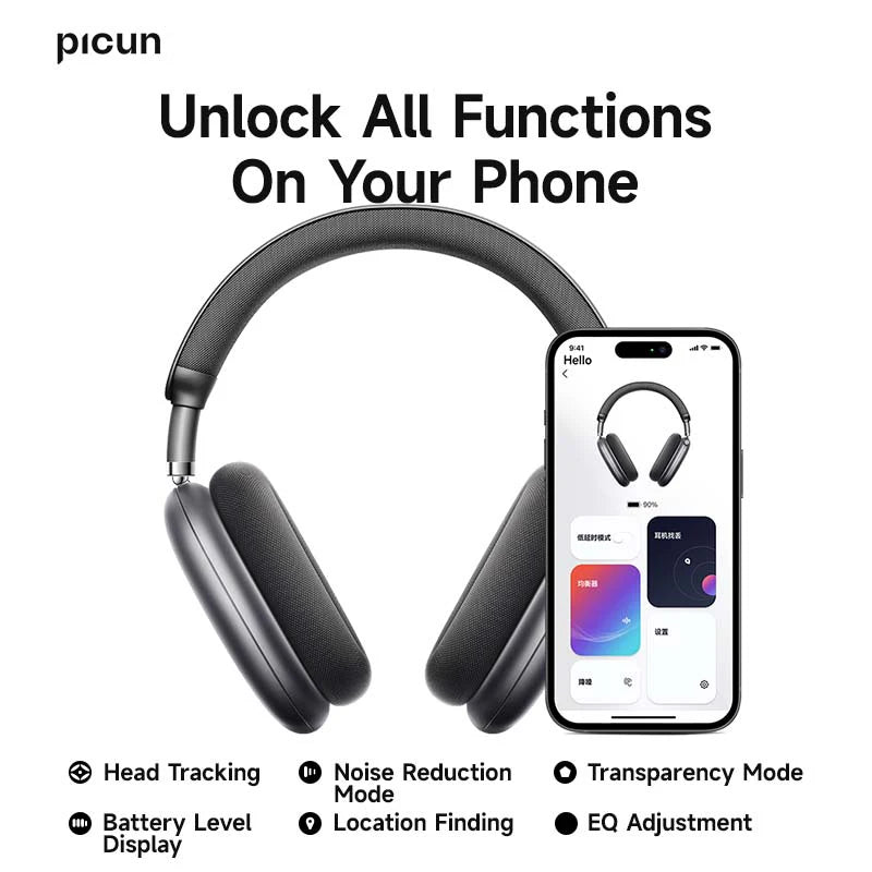 Picun F8 Pro ANC Wireless 3D Audio Headphones - Taylor K Shop