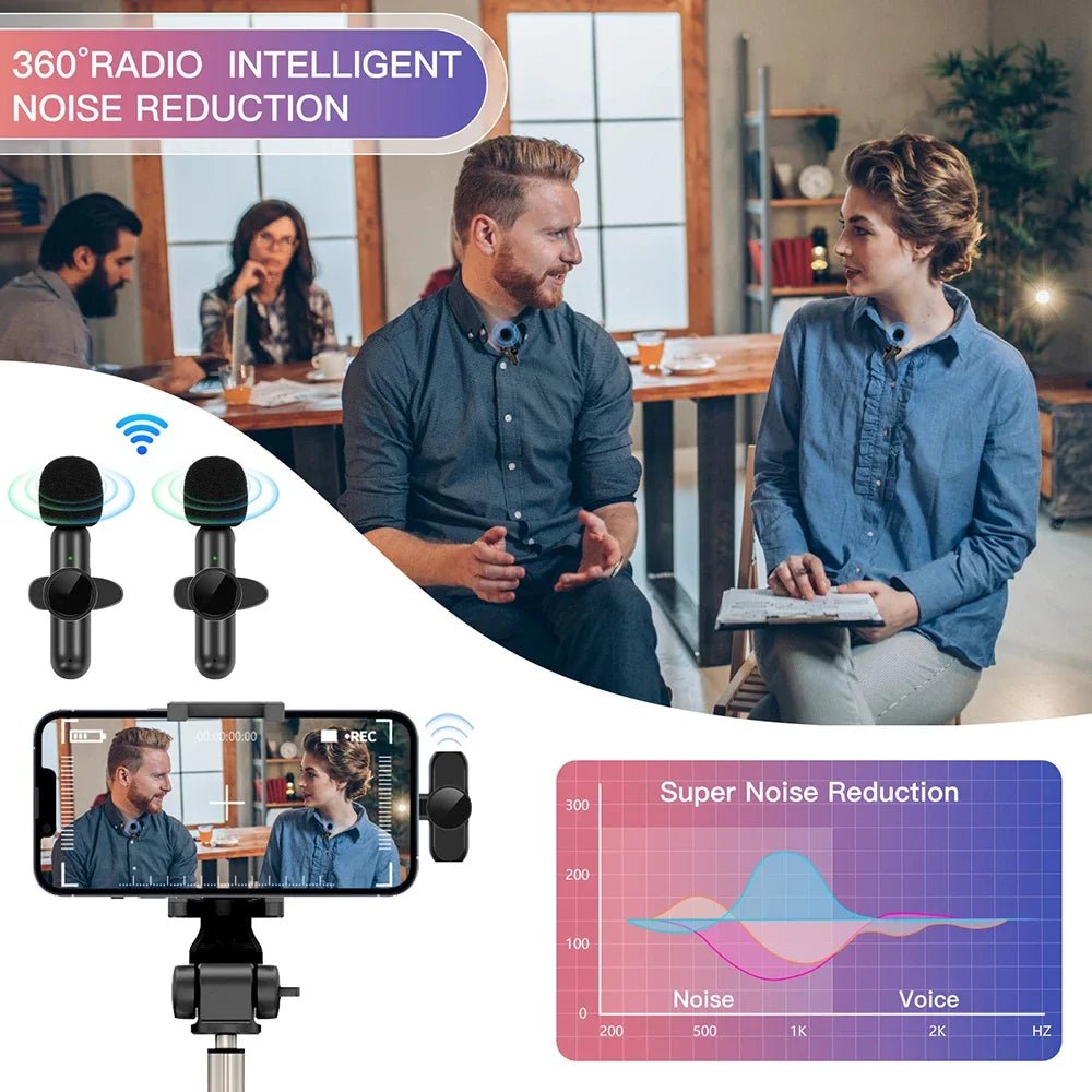Portable Wireless Lavalier Microphone for iPhone Android - Taylor K Shop