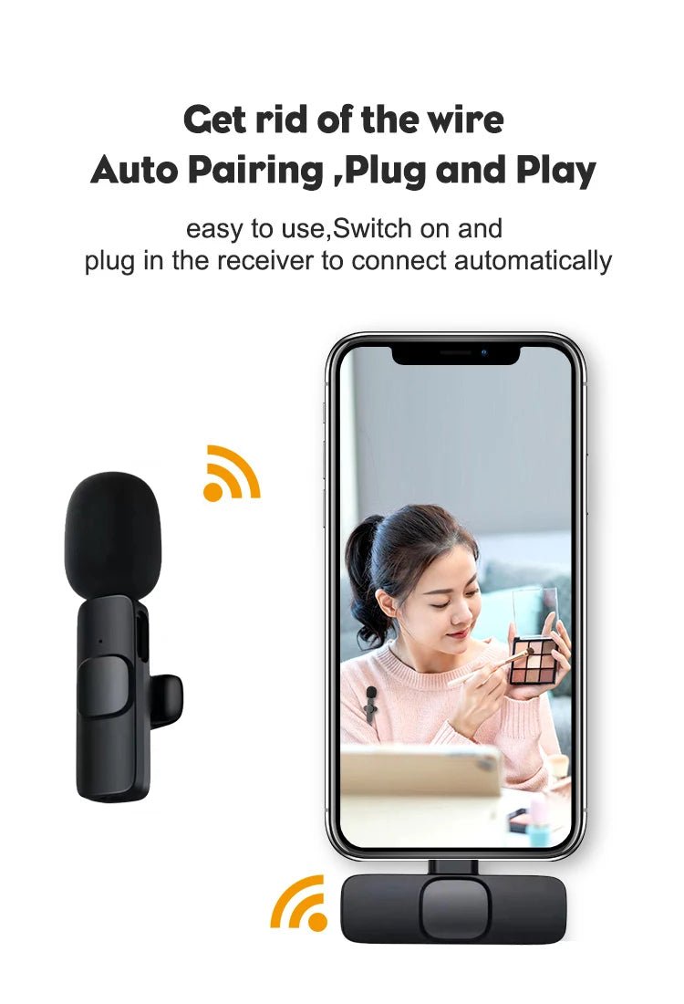 Portable Wireless Lavalier Microphone for iPhone Android - Taylor K Shop