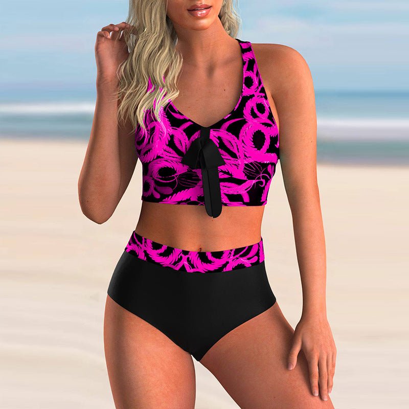 Printed Split High - waisted Briefs For Women - Taylor K Shop