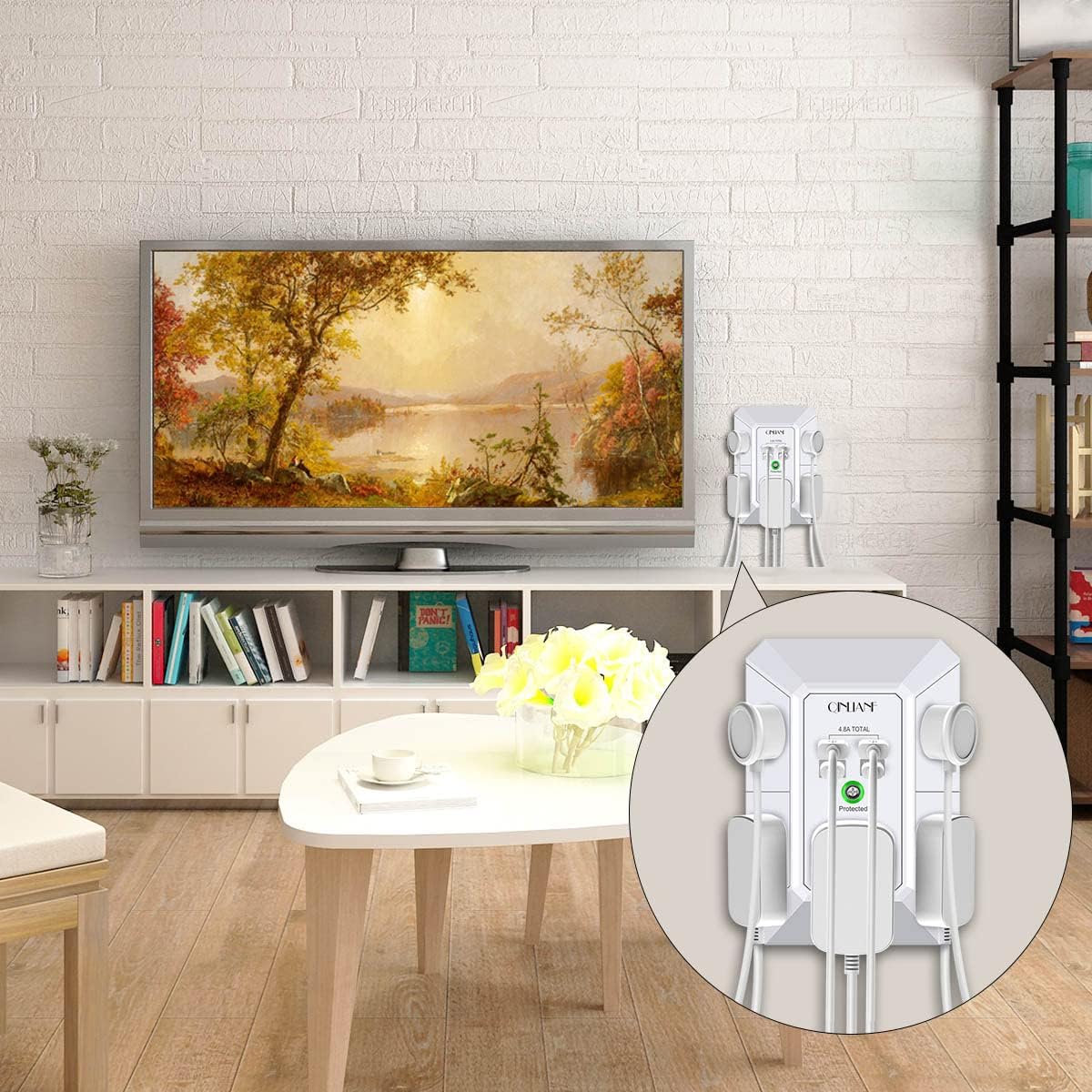 QINLIANF 5Outlet Surge Protector with 4 USB Ports - Taylor K Shop