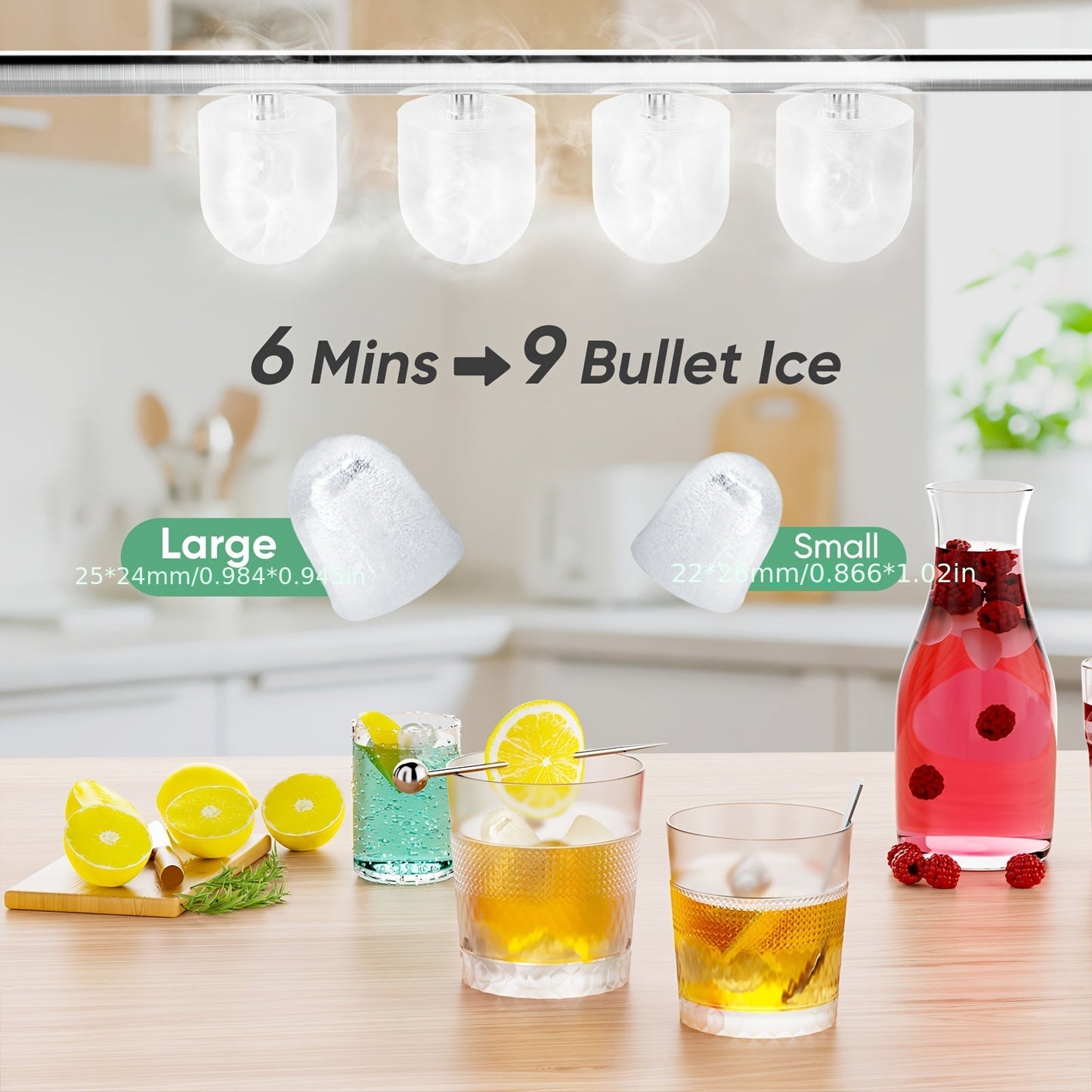 Quick Nugget Ice Maker 9 Cubes in 6 Minutes - Taylor K Shop