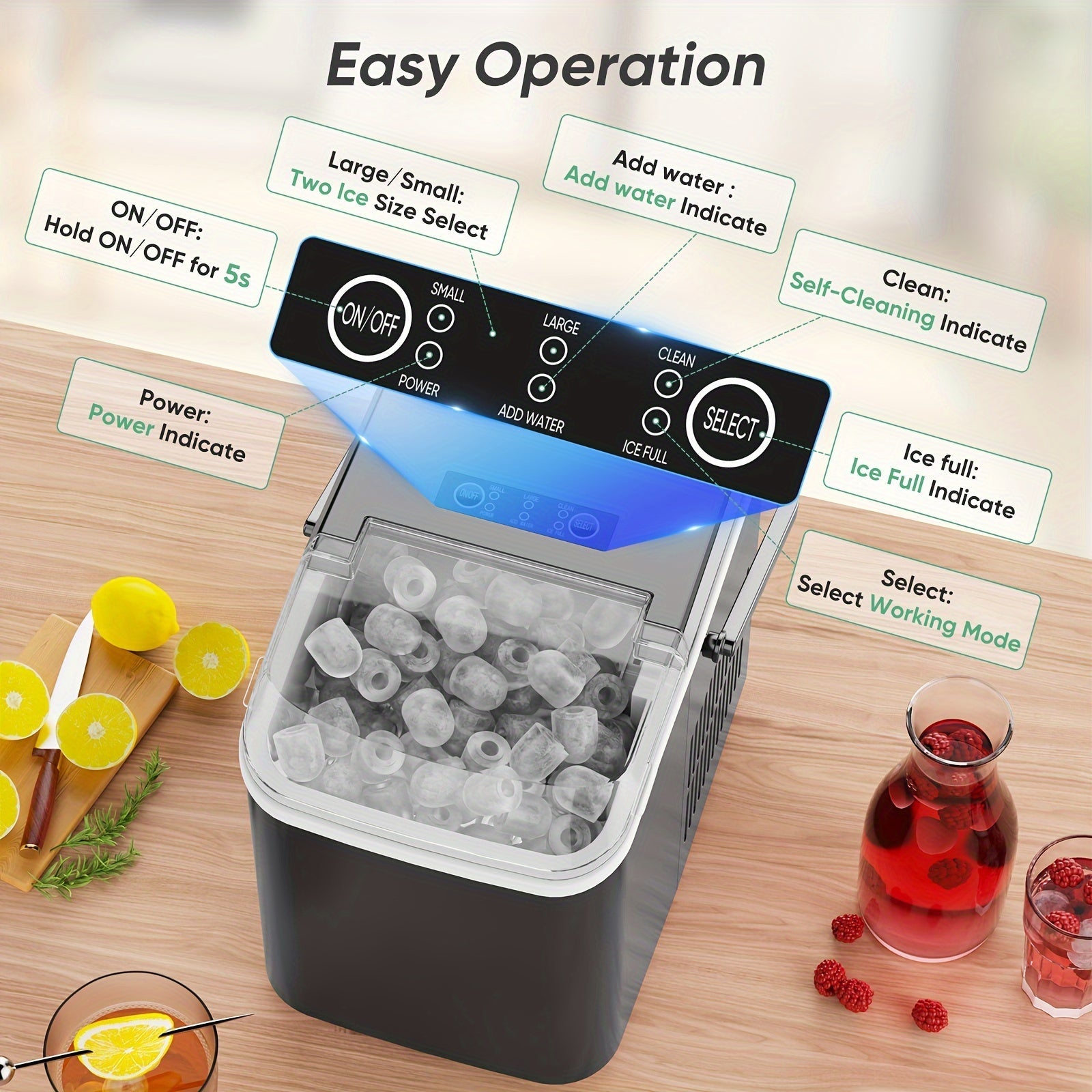 Quick Nugget Ice Maker 9 Cubes in 6 Minutes - Taylor K Shop