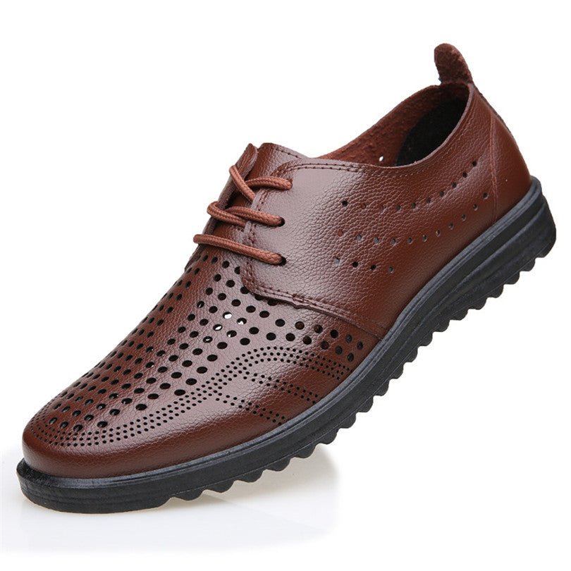 Sandal Hollow Leather Shoes For Men's Casual Sandals - Taylor K Shop