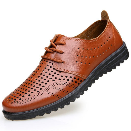 Sandal Hollow Leather Shoes For Men's Casual Sandals - Taylor K Shop
