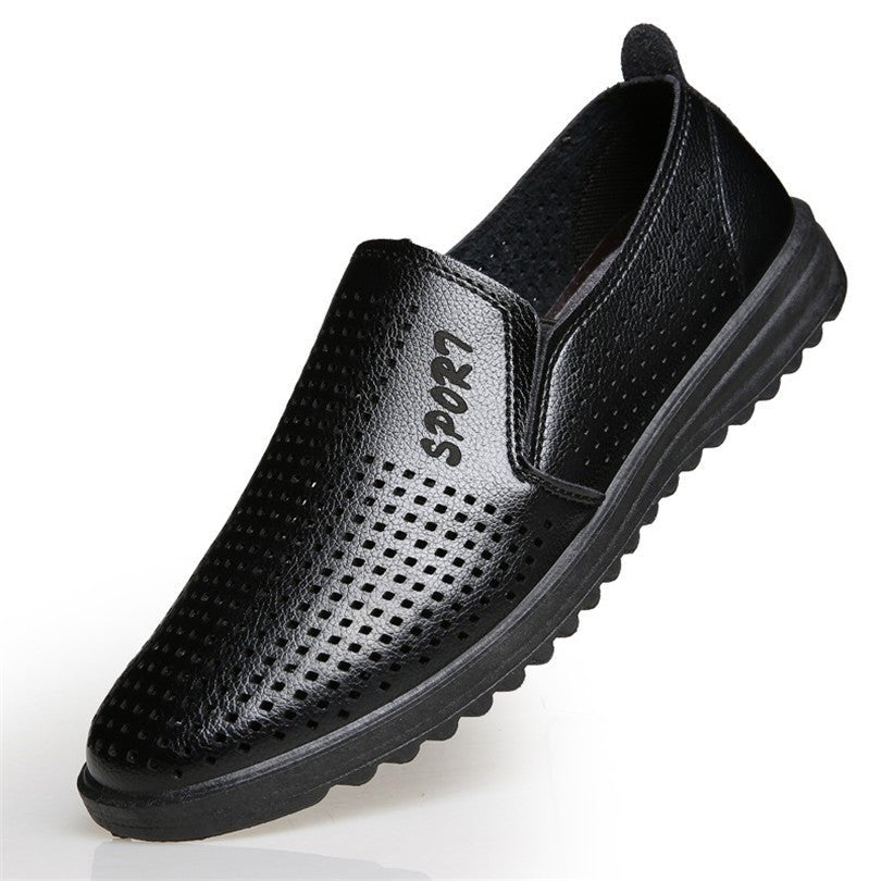 Sandal Hollow Leather Shoes For Men's Casual Sandals - Taylor K Shop