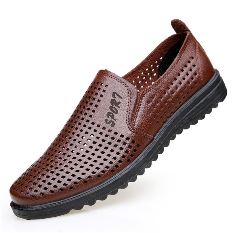 Sandal Hollow Leather Shoes For Men's Casual Sandals - Taylor K Shop