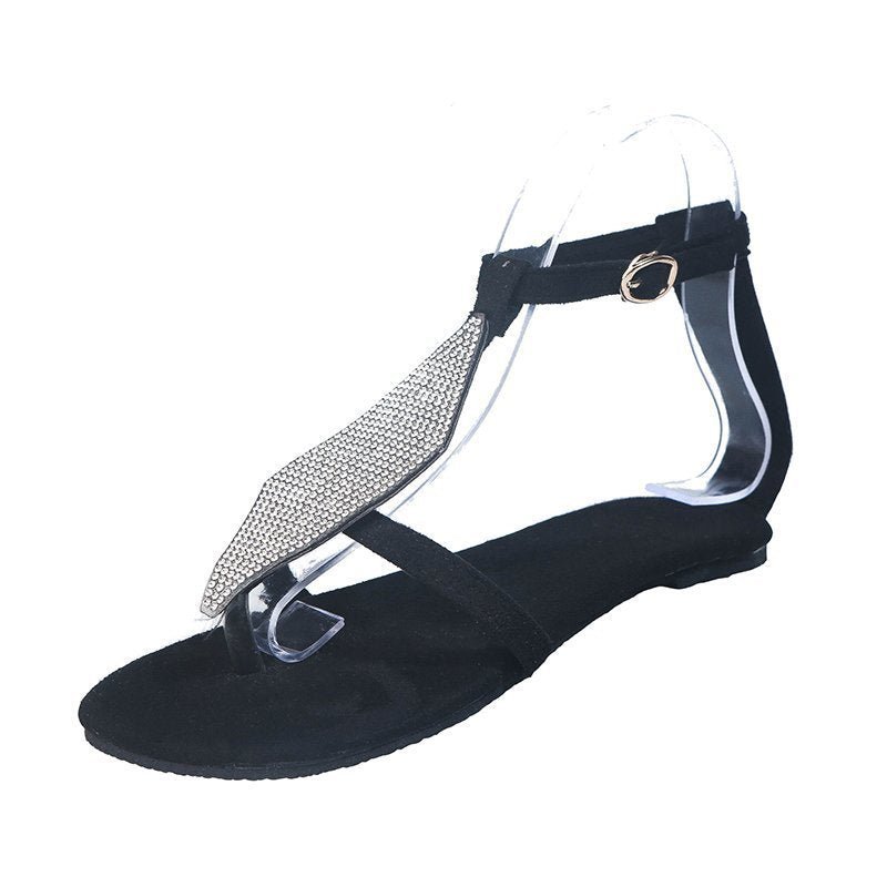 Sandals rhinestone flip flops women sandals - Taylor K Shop