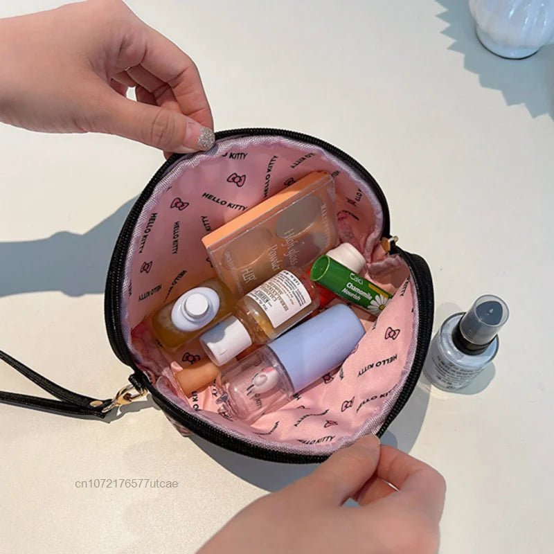 Sanrio Pink Leopard Hello Kitty Cosmetic Makeup Bag Set - Taylor K Shop