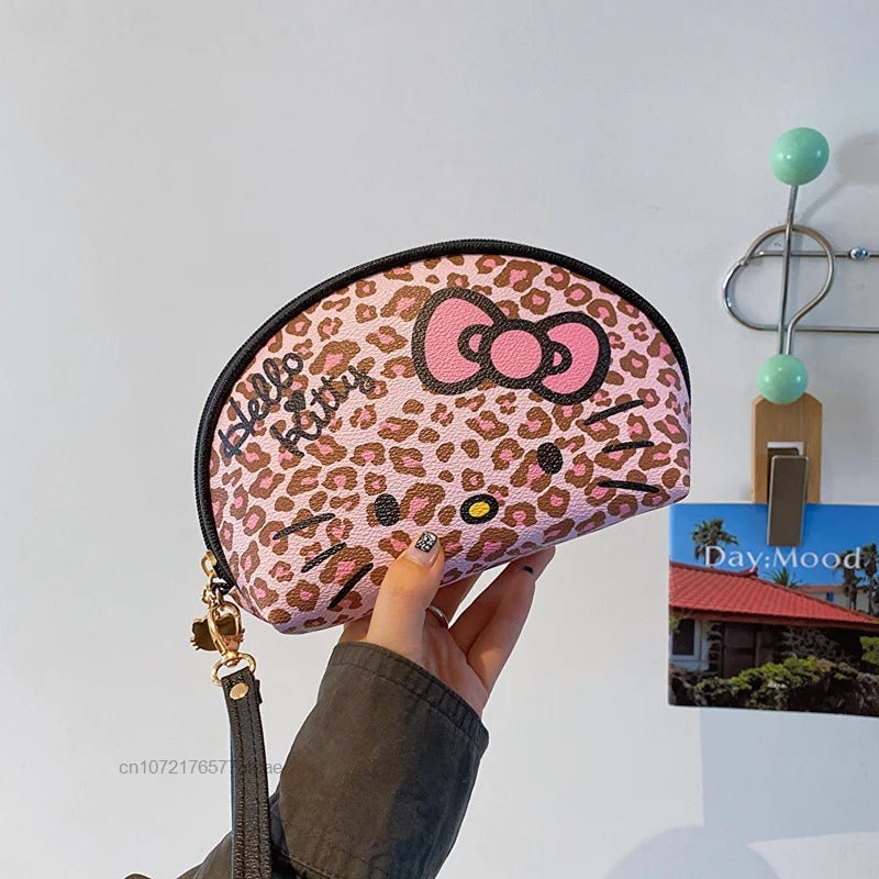 Sanrio Pink Leopard Hello Kitty Cosmetic Makeup Bag Set - Taylor K Shop